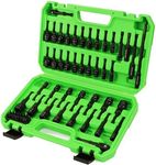 55-Piece Magnetic Nut Driver Set, Metric & SAE 1/4" Hex Shank, Impact Driver Socket Adapters, Snappy Driver Bit, Drill Bit Extension, 14PCS Screwdriver Bit Set