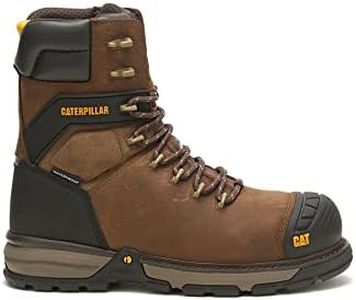 Caterpillar Footwear Men's Excavator 8" Superlite Wp Tx Nt CSA Safety Boot, Dark Brown, 9.5 W US