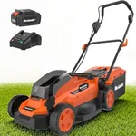 Maxlander Lawn Mowers, 13Inch Electric Lawn Mower Cordless, 20V 2-in-1 Battery Powered Lawn Mower with Brushless Motor, 5-Position Height Adjustment, Battery and Charger Included
