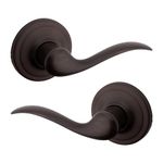 Weiser Toluca Venetian Bronze Door Handle, Reversible Passage Lever, Interior Door Handles for Hall and Closet Door, Non-locking Hall/Closet Door Handles, Traditional Home Décor