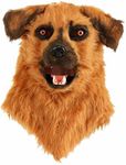 elope Mouth Mover Realistic Dog Mask - Faux Fur Mask with Moving Jaw and Elastic Straps