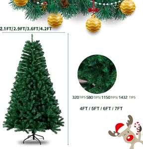7FT Pre-Lit Christmas Tree – Artificial Pine with LED Lights