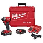 Milwaukee 2853-22CT M18 FUEL 18V Lithium-Ion Brushless Cordless 1/4-inch Hex Impact Driver Kit