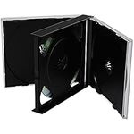 5 x CD DVD 3 Way Jewel Cases 25mm for 3 Disc with Black Tray 5 /Pack by Dragon Trading