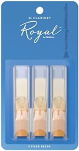 D’Addario Woodwinds - Royal Bb Clarinet Reeds - B Flat Clarinet Reeds - Reeds for Clarinet - Clarinet Bb Reeds - Strong Spine - Filed Cut - Strength 2.5, 3-Pack