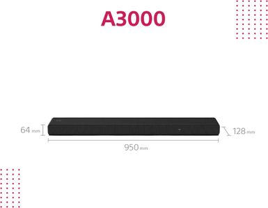 Sony HT-A3000 Dolby Atmos Soundbar – Immersive Home Audio