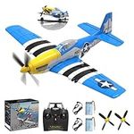 CKYSCHN RC Plane 4 Channel, VOLANTEXRC P51 Mustang V2 RC Airplanes Ready to Fly, Remote Control Planes for Beginners Adults with Xpilot Stabilization, 2.4GHZ 6-AXIS Gyro,One Key Aerobatic