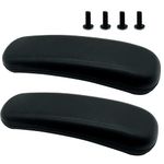 Wimdoyily Office Chair Arm Replacement Armrest Pads (Set of 2) Oval Shaped Office Chair Parts Arm Rest for Desk Chair with Mounting Hole Patterns Screws