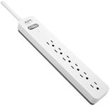 APC Power Strip Surge Protector, PE66WG, 1080 Joule, Flat Plug, 6 Outlet Power Strip with Surge Protection