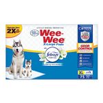 Four Paws Wee-Wee Odor Control with Febreze Freshness Pee Pads for Extra Large Dogs, Leak-Proof Floor Protection Dog & Puppy Quilted Potty Training Pads, Spring Fresh Scent, 28" x 30" (75 Count)