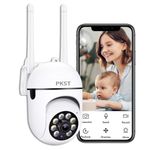 pkst with line BE TECHNICALLY SMART Wi-fi Wireless IP CCTV Security Camera Light Vision, Night Vision Remote Indoor 1080p V380 Pro App 360 Degree Watch Live Streaming Mini Dome PTZ Camera (Mini PTZ)