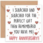 Felbridge Studio - Funny Anniversary Card - Anniversary Cards for Him Her Boyfriend Girlfriend Husband Wife Men Woman Fiancé Fiancee - Gay Lesbian - Rude Humorous Special Sentimental Huge - 14cm