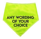 Spoilt Rotten Pets Hi Viz Any Wording Custom Dog Bandana For Dogs & Cats (S3 Medium Dogs, Labs, Staffies & Springers)