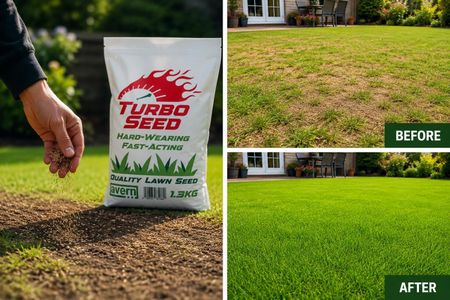 Avern Turbo Grass Seed 1.3kg – Fast Growing Lawn Seed