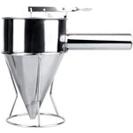PUSHPA BAA Steel Funnel Octopus Balls Tools With Handle & Rack, Pancake Batter Dispenser, Waffle Batter Dispenser, Pancake Maker Cooking Tools Funnel Dispenser with Stand