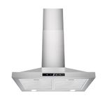 FIREGAS Chimney Cooker Hood 60 cm, 3 Speeds, 335 m³/h,Touch controls, Recirculation/Extraction, Stainless Steel Extractor Hood,Wall Mounted Range Hood with Recirculating Charcoal Filter