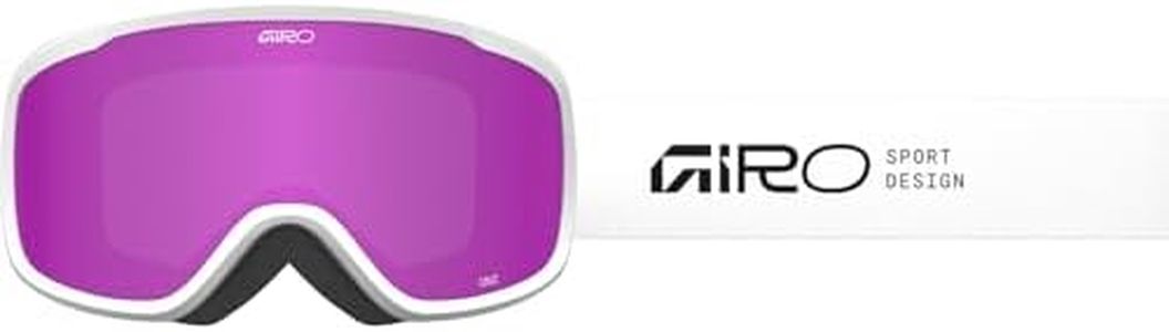 Giro Cruz Snow Goggles Ski Snowboard Goggles Unisize Ski Goggles with EXV Wide Vision, Anti-Fog, OTG Suitable for Glasses Wearers, Helmet Compatible Colour: Stacked White – Lenses: Amber Scarlet
