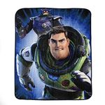 Disney Pixar Lightyear Kids Fleece Blanket EXPRESSIONS Throw for Toddlers Teens, All Season Super Soft Comfy Flannel Blanket, Best Gifts for Boys and Girls, 50x60 inches (Official Disney Product)