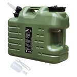 Camping Water Containers, Zciuyo Portable Water Tank Storage with Spigot, 5 Gallon BPA Free Military Green Large Bucket Emergency Water Cube for Hiking BBQ Gear Survival Supplies Carrier Jugs Kit