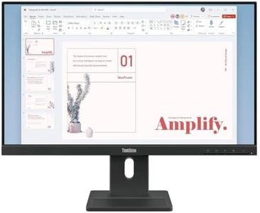 Lenovo ThinkVision E24-40 Ergonomic Business Monitor, 23.8" 1080p IPS Display, 100Hz Refresh Rate, Low Blue Light, Built-in Speakers, Cable Management
