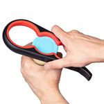 Bloss Jar Opener Bottle Opener Jar Gripper for Weak Hands, Seniors With Arthritis and Children, 4 in 1 Multi-Function Non Slip Colorful Can Opener Tool Get Lids Off Easily, Black Red