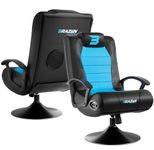 BraZen Gaming Chair for Kids - Kids Gaming with Speakers - Bluetooth Chair Gaming Small Gaming Chair for Kids and Small Adults Ergonomic Rocker Gaming Chair British - Stag (Blue)