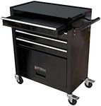 Tool Sets and Mechanic Tool Set Cabinet with Wheels and Handle, 4-Drawer Heavy Duty Metal Cabinet - 238 Piece Tool Kits for Adults Mechanics Workshop Maintenance and Repair Projects - Black