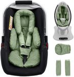 Infant Car Seat Head Support with Extra Shoulder Covers Set, Thickened Carseat Cushion for Baby, Breathable Newborn Carseat Insert for Stroller Swing