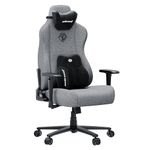 Anda Seat Novis Ultra Gaming Chair for Adults - Extra Large Reclining Video Game Chairs, Linen Fabric Ergonomic Gaming Chair, Heavy Duty Back Lumbar Support - Grey Fabric Computer Chairs for Home