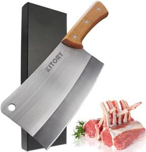 Kitory Meat Cleaver 7'' Heavy Duty Chopper Butcher Knife Bone Cutter Chinese Kitchen Chef’s Chopping Knife for Meat, Bone- Full Tang 7CR17MOV High Carbon Stainless Steel, 2024 Gifts