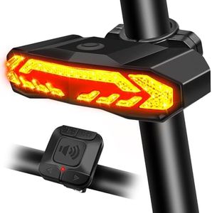 E Bike Turn Signals,USUPERINK Bicycle Turn Signals Front and Rear,IP65 Waterproof Remote Control Bike Tail Light Rechargeable,with Horn,Anti-Theft Alarm,Auto On Off,for Bike,Ebike,Escooterbike