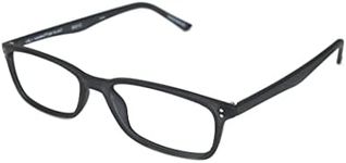 Scojo New York Gels Manhattan Reading Glasses, Handmade Scratch Resistant Readers for Women and Men, Matte Black - 2.00x