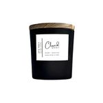 AVA VELA Matte Black Jar Soy Wax Scented Candle - Fragrance Closed Door (Oudh + Vanilla) - 40hrs Burn Time