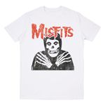Misfits Shirt Novelty Skull Crossed Arms for Rock Band Fans T-Shirt Classic Famous Monsters T Shirt Unisex Youth Fit White, White, X-Large
