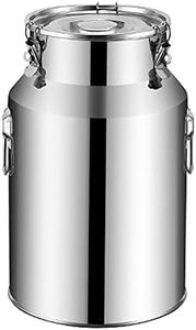 Stainless Steel Milk Transport Cans with Sealed Lid, Fermentation Jug Sealed Barrel for Milk and Wine Liquid Storage for Restaurant Family,14L