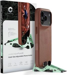 GEOMETRICAL Pocket Tripod PROv2 Universal Kit – Standard Fit Tripod for iPhone & Android, Adjustable Angles – Card-Size, Ultra-Compact Phone Tripod Stand for Photo & Video Creation – Jasper Green