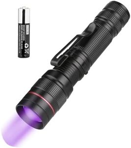 Vagocom LED Blacklight Ultraviolet Flashlight, 3 Modes Zoomable Black Light 395nm UV Flash Light Detector for Dog Cat Pet Urine,Dry Stains,Work with Pet Odor Eliminator(1 Pack,Black,Battery Included)