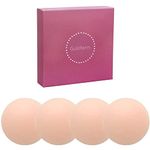 Goldfarm Nippleless Covers, Pasties, Silicone Reusable Breast Pasties Adhesive Bra 2 Pairs Beige