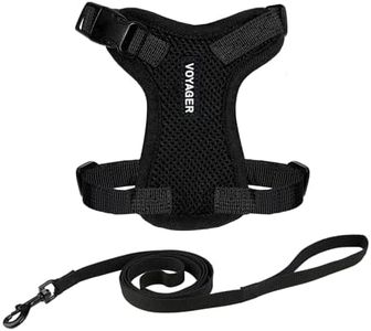 Voyager Step-in Lock Cat Harness - Adjustable Step-in Vest Harness for Small and Large Cats - Black, XXX-Small