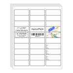 InpourPack 1" x 2-5/8" Shipping Return Address Labels for Laser Inkjet Printer, 30 UP Labels for Amazon FBA, White Blank Mailing Labels (100 Sheet / 3000 Labels)