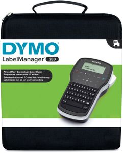 DYMO LabelManager 280 Handheld Label Maker Kit – QWERTY, 2 D1 Rolls, Case