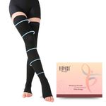 Vericco Wellness Medical Compression Stockings for Varicose Veins | Class 2 Thigh Length | Class II Compression Socks | Varicose veins stockings for Men and Women 23-32 mm Hg (X-Large) - Black