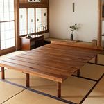 EMOOR Wood Slatted Floor Bed Frame OSMOS Queen for Japanese Futon Mattress Solid Pine (Retro-Brown), Height Adjustable (2/7/12in) Tatami Mat