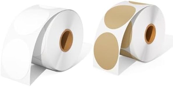 2 Inch Circle Thermal Sticker Labels+2 Inch Brown Circle Thermal Sticker Labels