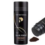 Hair Building Fibers - Hair Fibers Dark Brown, Professional Quality Fibre Hair Powder Spray for Thinning Hair & Bald Spots, Full Hair Instantly, Hair Loss Concealer for Men and Women