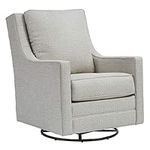 Signature Design by Ashley - Kambria Swivel Glider Accent Chair - Contemporary - Frost