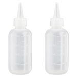 Vanyibro 2 Packs Applicator Bottle with Tip,Reusable Squeeze Plastic Applicator Bottle, Graduated Liquid Containers for Salon Hair Care