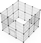 LANGXUN Rabbit Enclosure, Metal Fence, Wire Cage, Encrypted Wire Cage, DIY Assembly of Different Sizes of Metal Wire Cage(128X64X86CM 24PCS)