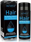 Aliver Hair Building Fibers Spray Pump 2-in-1 Kit Set (Dark Brown) Natural Hair Loss Concealer For Men and Women, Premium Hair Building Formulation (Black)