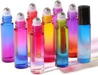 9 PCS Essential Oil Roller Bottles 10 ml 1/3 Oz Refillable Roll On Bottles With Stainless Steel Roller Bottles